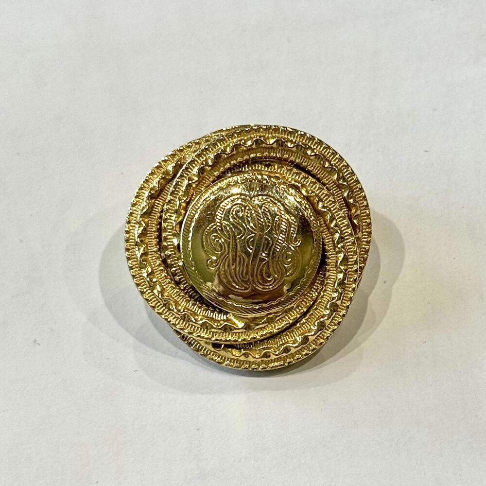 Gold Vintage Brooch Pin Antique Jewelry Shawl Bag